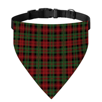 Christmas Tartan Pattern Print Over The Collar Dog Bandana