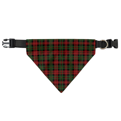 Christmas Tartan Pattern Print Over The Collar Dog Bandana