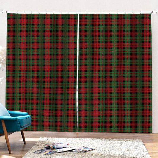 Christmas Tartan Pattern Print Pencil Pleat Curtains