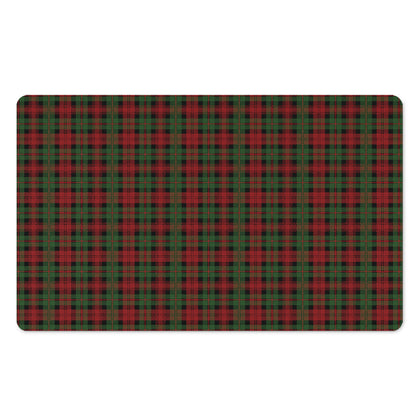 Christmas Tartan Pattern Print Polyester Doormat