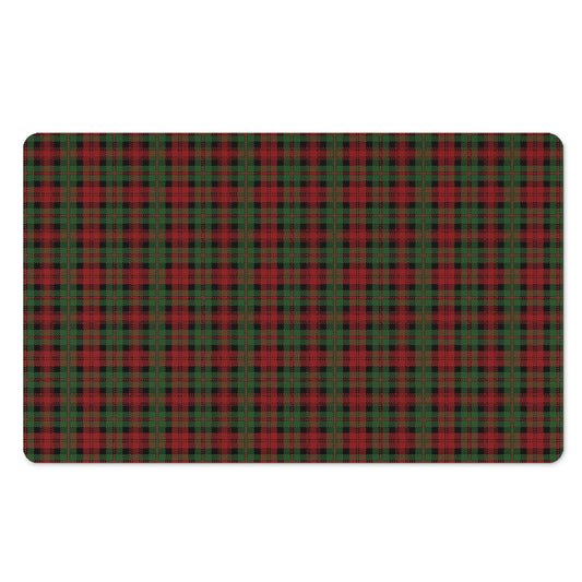 Christmas Tartan Pattern Print Polyester Doormat