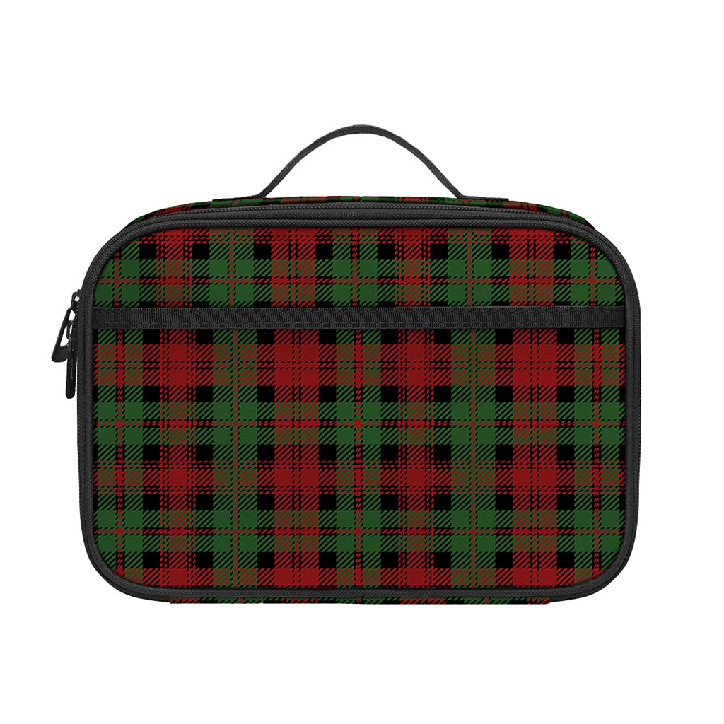 Christmas Tartan Pattern Print Portable Lunch Bag