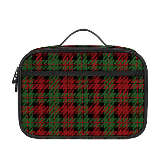 Christmas Tartan Pattern Print Portable Lunch Bag