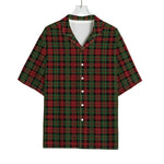 Christmas Tartan Pattern Print Rayon Hawaiian Shirt