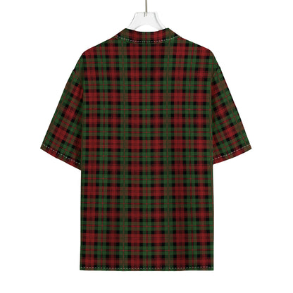 Christmas Tartan Pattern Print Rayon Hawaiian Shirt