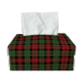 Christmas Tartan Pattern Print Rectangle Tissue Box Cover