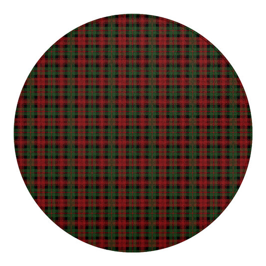 Christmas Tartan Pattern Print Round Blanket