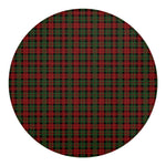 Christmas Tartan Pattern Print Round Blanket