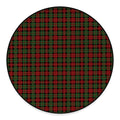 Christmas Tartan Pattern Print Round Floor Mat