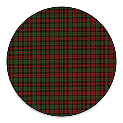 Christmas Tartan Pattern Print Round Floor Mat