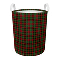 Christmas Tartan Pattern Print Round Laundry Basket