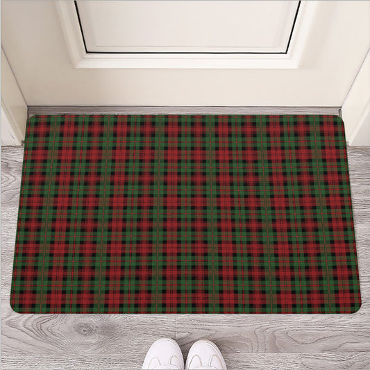 Christmas Tartan Pattern Print Rubber Doormat