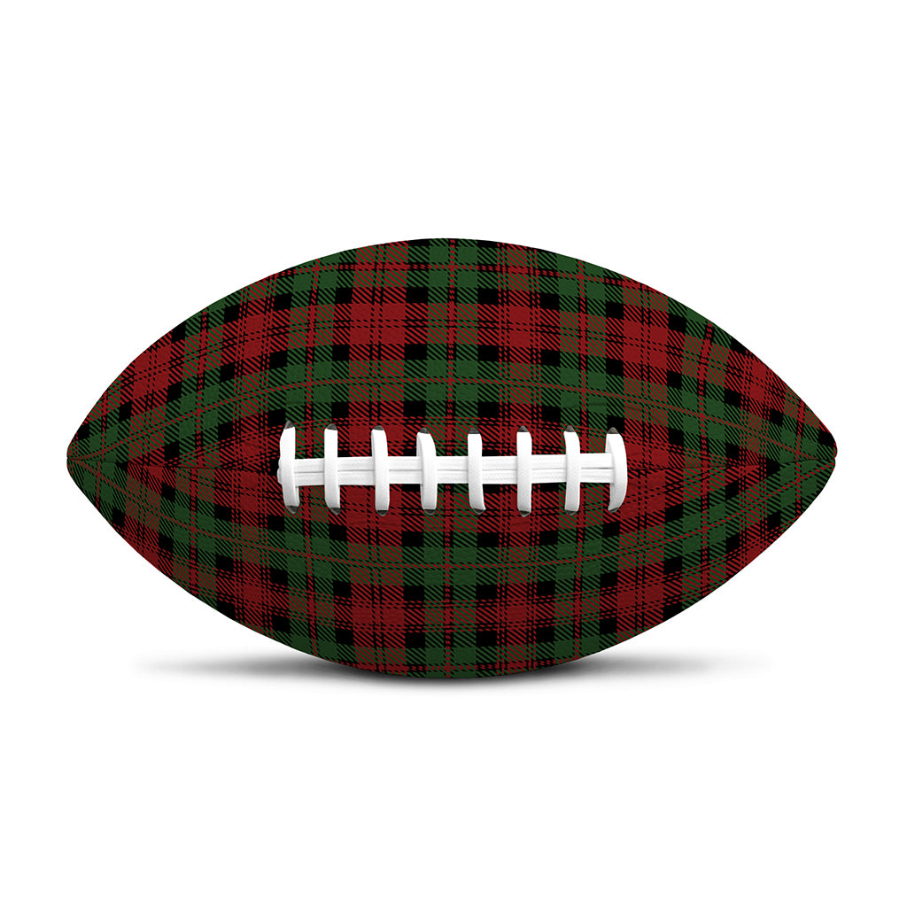 Christmas Tartan Pattern Print Rugby Ball