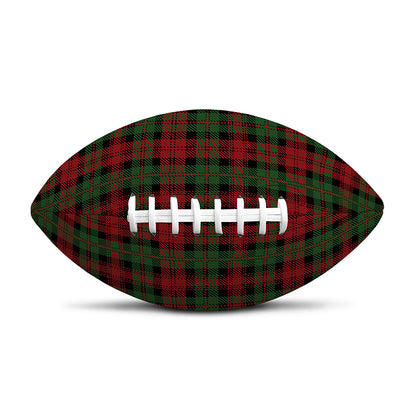 Christmas Tartan Pattern Print Rugby Ball