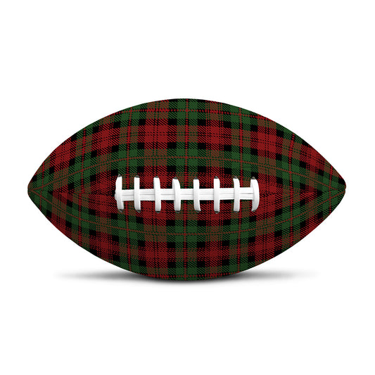 Christmas Tartan Pattern Print Rugby Ball