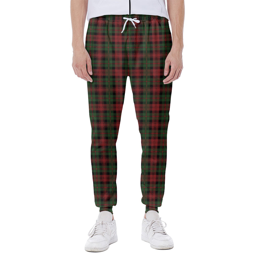 Christmas Tartan Pattern Print Scuba Joggers