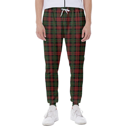 Christmas Tartan Pattern Print Scuba Joggers