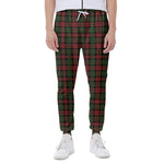 Christmas Tartan Pattern Print Scuba Joggers