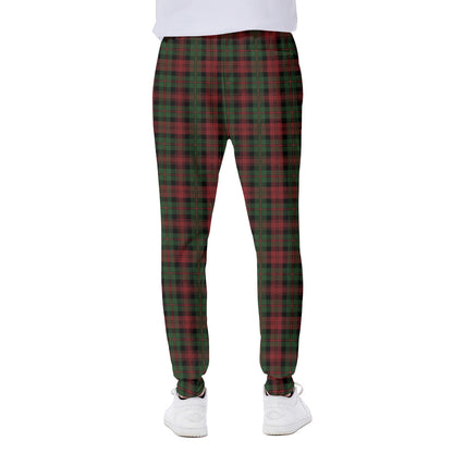 Christmas Tartan Pattern Print Scuba Joggers