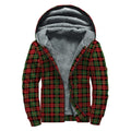 Christmas Tartan Pattern Print Sherpa Lined Zip Up Hoodie