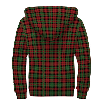 Christmas Tartan Pattern Print Sherpa Lined Zip Up Hoodie