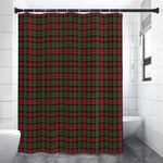 Christmas Tartan Pattern Print Shower Curtain