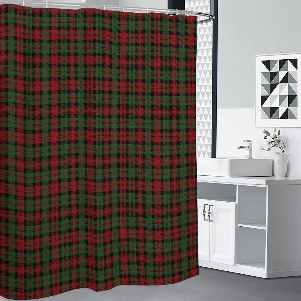 Christmas Tartan Pattern Print Shower Curtain