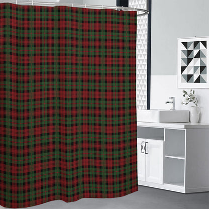 Christmas Tartan Pattern Print Shower Curtain
