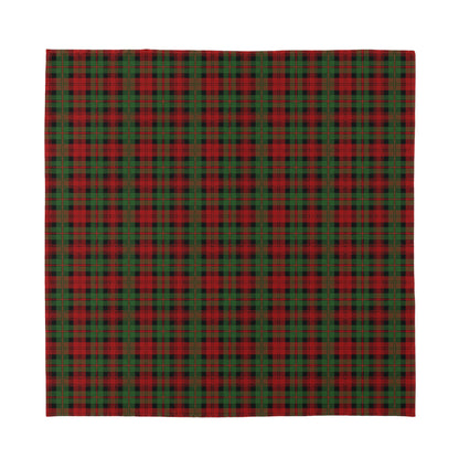 Christmas Tartan Pattern Print Silk Bandana