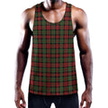 Christmas Tartan Pattern Print Men's Workout Tank Top