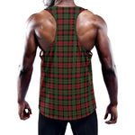 Christmas Tartan Pattern Print Training Tank Top