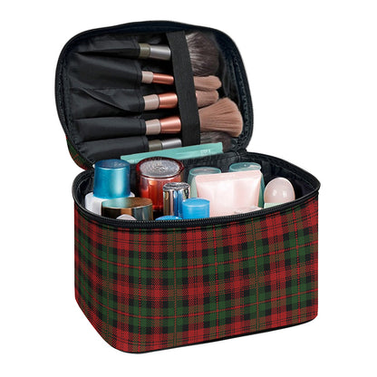 Christmas Tartan Pattern Print Travel Makeup Bag