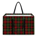 Christmas Tartan Pattern Print Utility Tote Bag