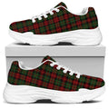 Christmas Tartan Pattern Print White Chunky Shoes