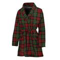Christmas Tartan Pattern Print Women's Bathrobe