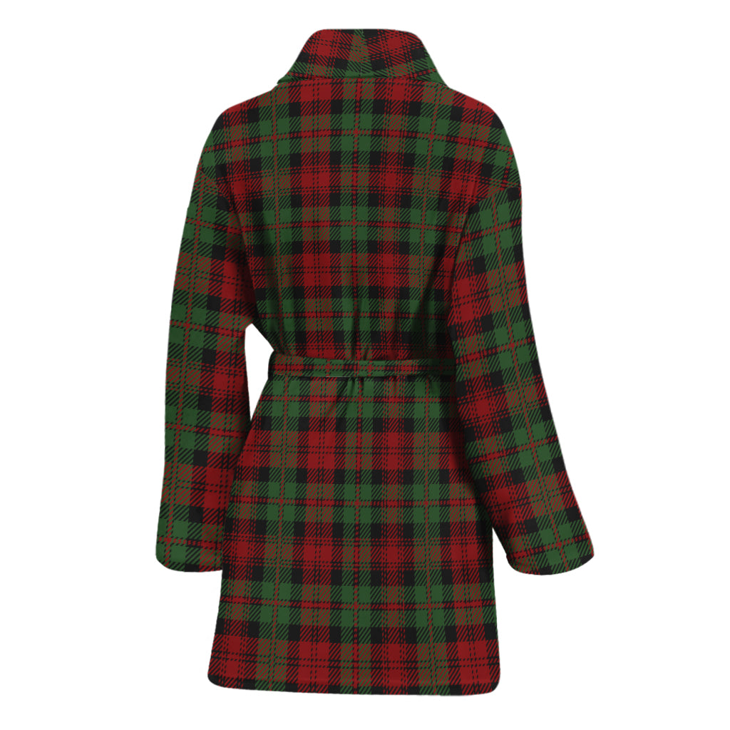 Christmas Tartan Pattern Print Women's Bathrobe