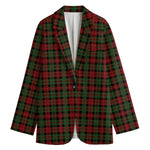 Christmas Tartan Pattern Print Women's Blazer