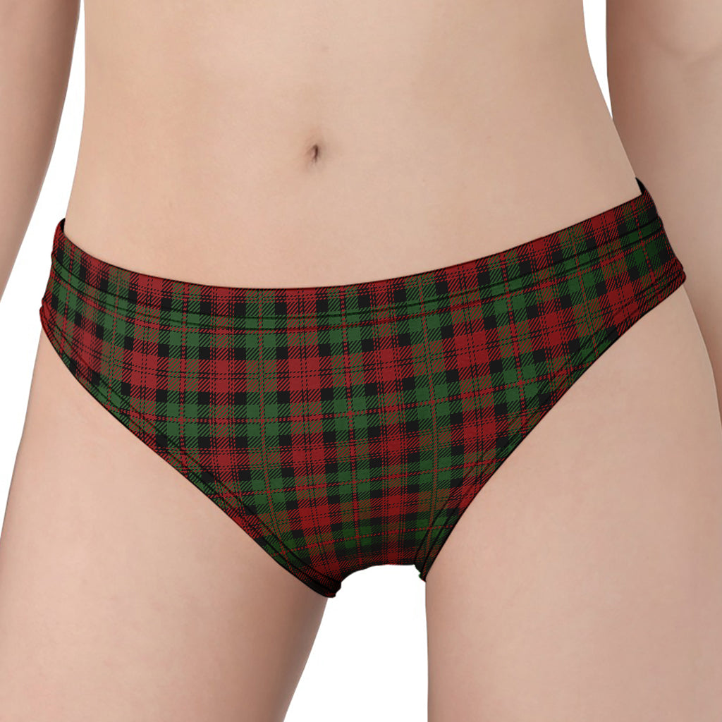 Christmas Tartan Pattern Print Women's Panties