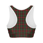 Christmas Tartan Pattern Print Women's Sports Bra