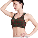 Christmas Tartan Pattern Print Women's Sports Bra