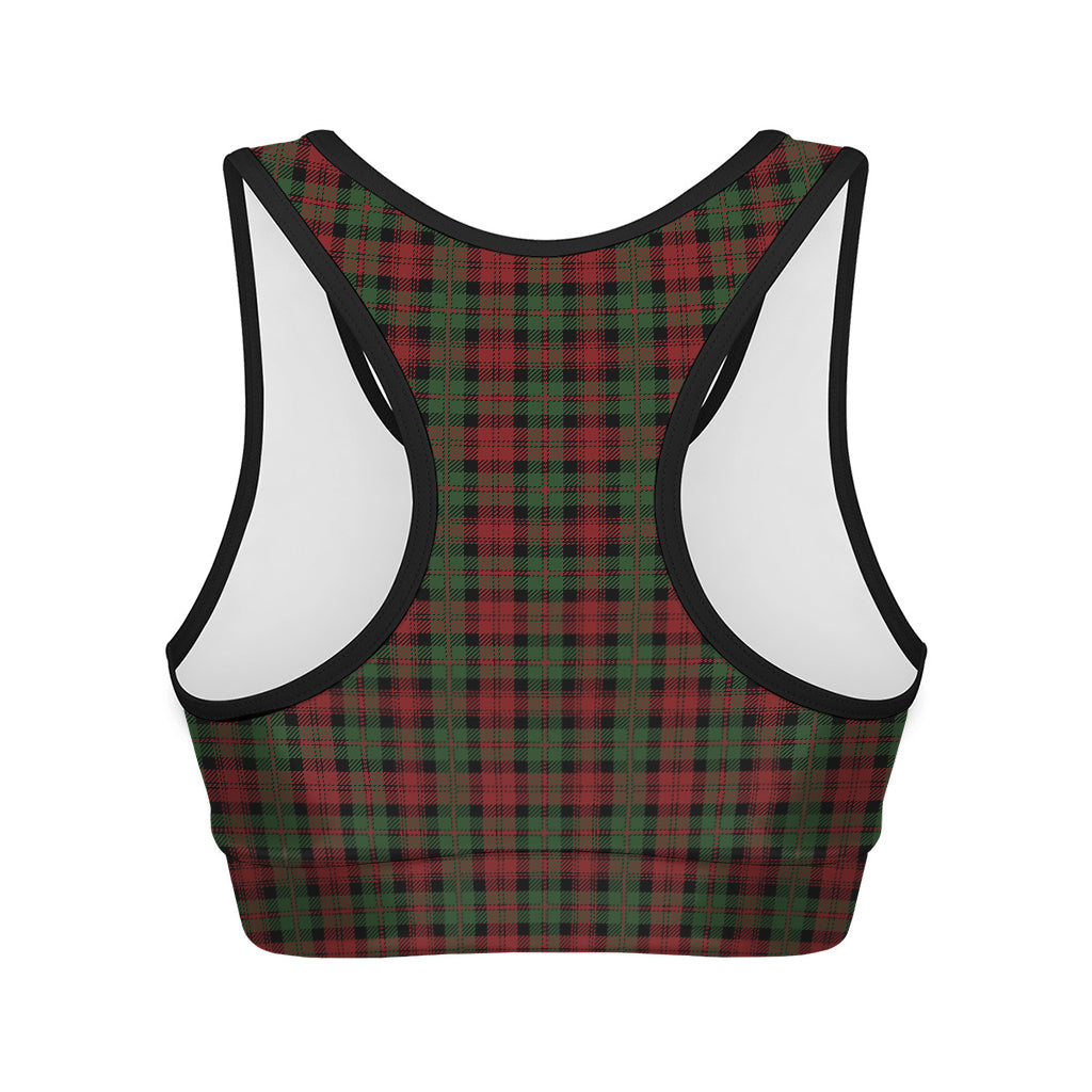 Christmas Tartan Pattern Print Women's Sports Bra