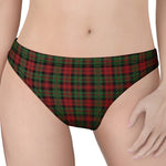 Christmas Tartan Pattern Print Women's Thong