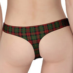 Christmas Tartan Pattern Print Women's Thong