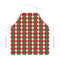 Christmas Themed Argyle Pattern Print Adjustable Apron