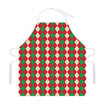 Christmas Themed Argyle Pattern Print Adjustable Apron