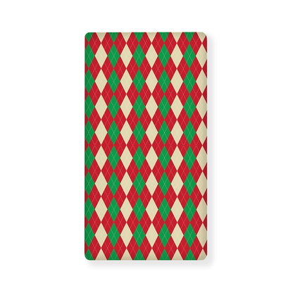 Christmas Themed Argyle Pattern Print Baby Crib Sheet
