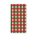Christmas Themed Argyle Pattern Print Baby Crib Sheet