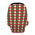 Christmas Themed Argyle Pattern Print Baby Seat Cover