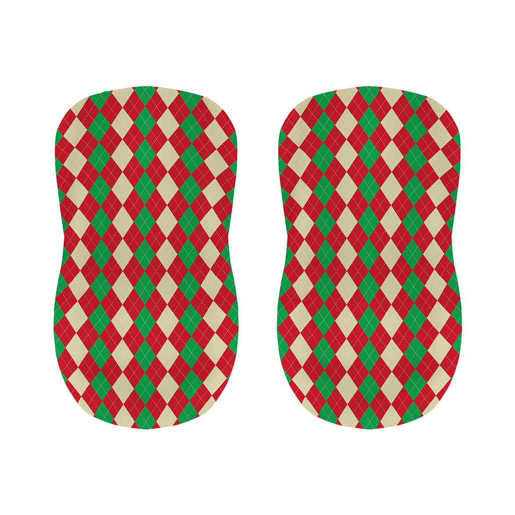 Christmas Themed Argyle Pattern Print Bar Stool Covers