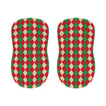 Christmas Themed Argyle Pattern Print Bar Stool Covers